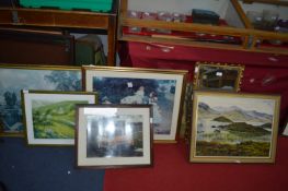 Seven Framed Pictures and Prints Including Signed