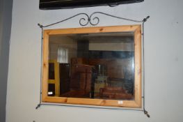 Metal & Wood Framed Mirror