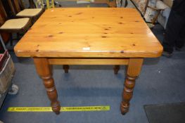 Square Pine Kitchen Table