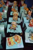 Five Boxed Pendelfin Figures