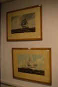 Pair of Framed Sailing Watercolours (AF)