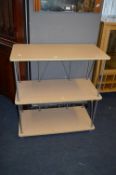 3 Tier Shelf Unit with Metal Supports