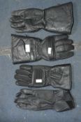 Two Pair of Leather Motorcycle Gloves