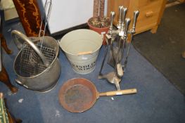 Fire Side Companion Set, Coal Bucket, Kindling Buc