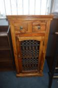 Eastern Style Solid Wood Cupboard with Metal Decor