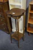 Inlaid Edwardian Mahogany Double Plant Stand