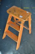 Vintage Folding Pine Steps