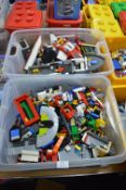 Two Tubs of Assorted Lego Including Boats