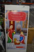 *Nativity Scene LED Fabric Mesh Christmas Display