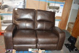 *Zach Electric Reclining Leather Loveseat