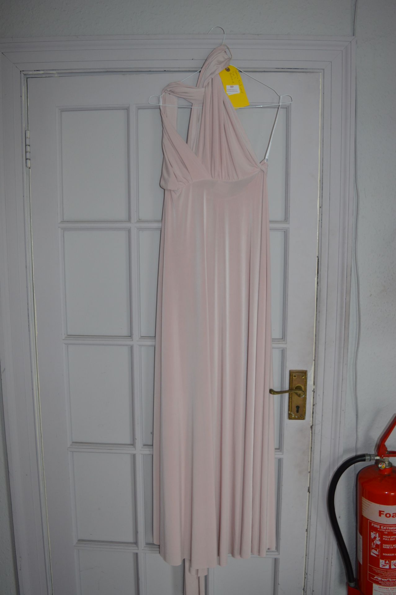 *Dessy Warp Dress Size: S in Blush Pink