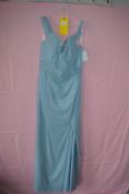 *Social Size: 14 Cloudy Silver Evening Dress