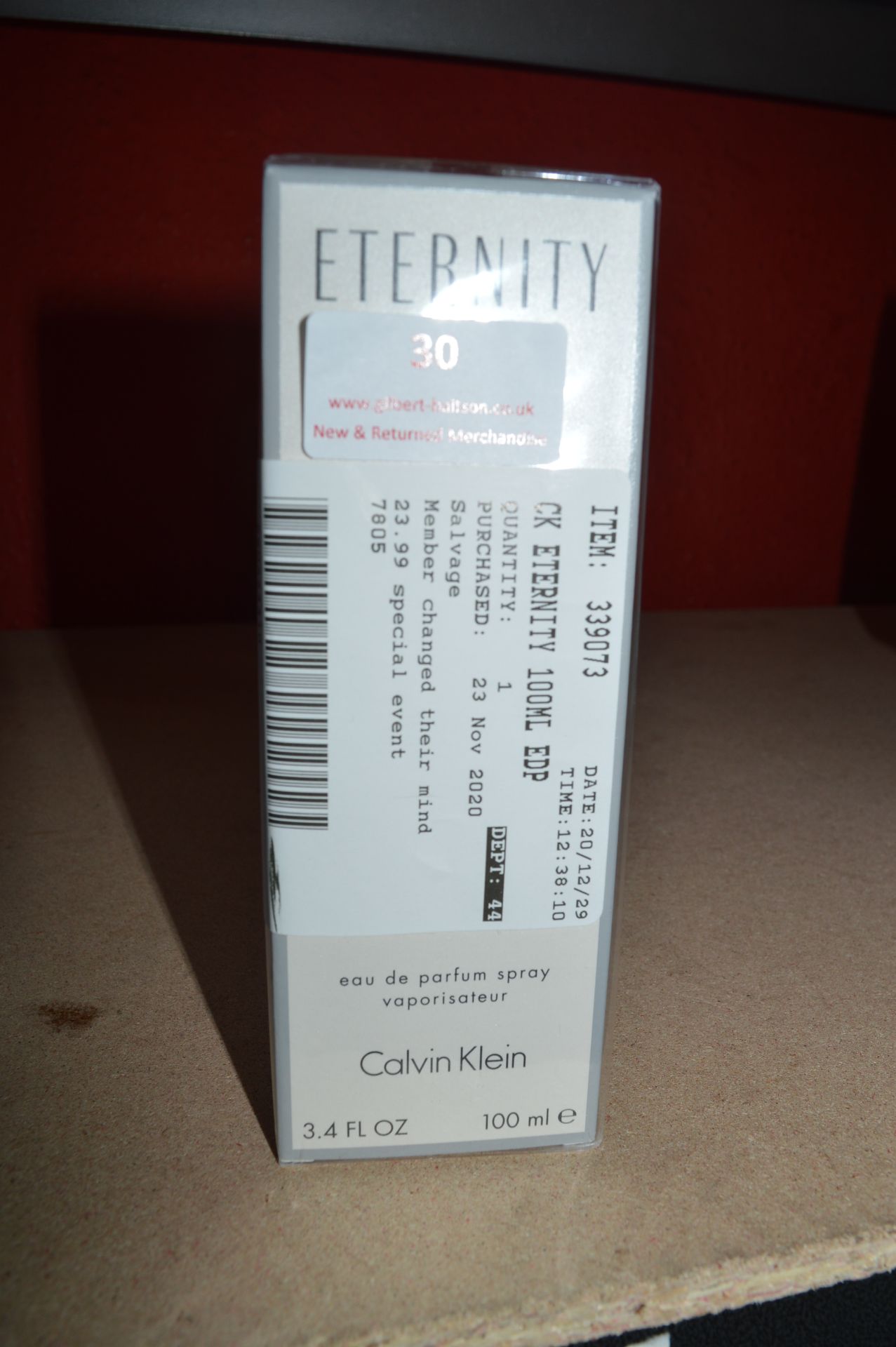 *Calvin Klein Eternity Eau Du Parfum 100ml