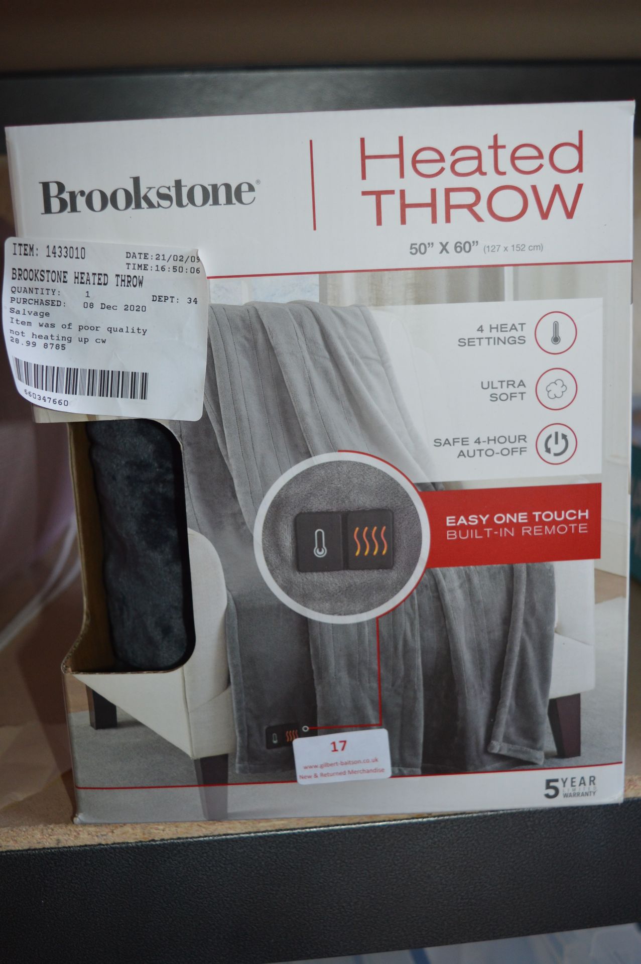 *Brookstone Heated Throw