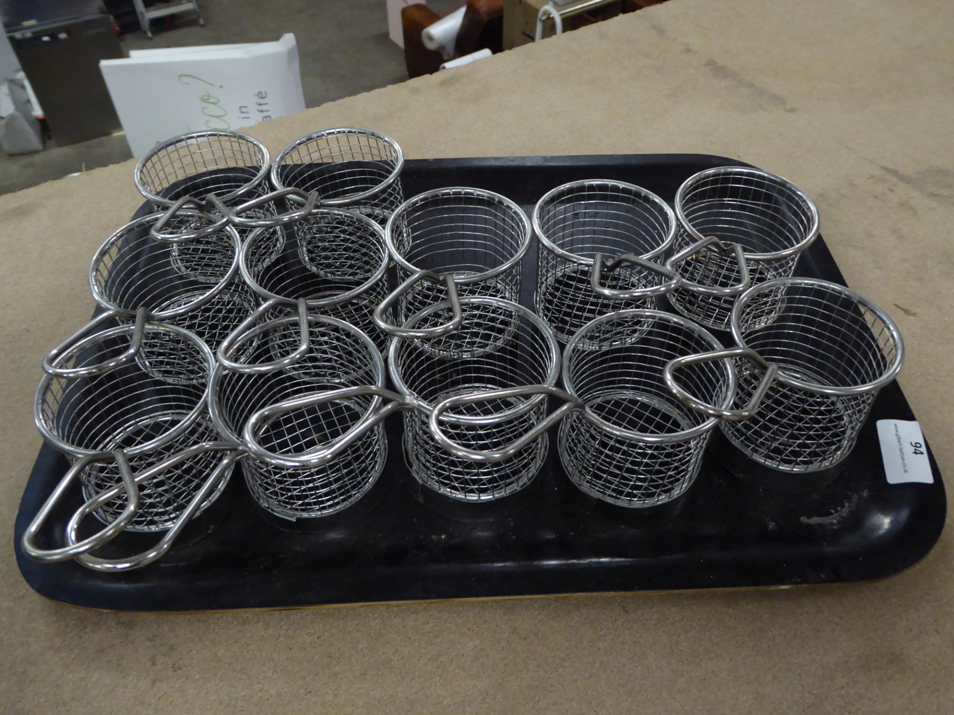 *12 x small 'fryer basket' fries pots - Image 2 of 2