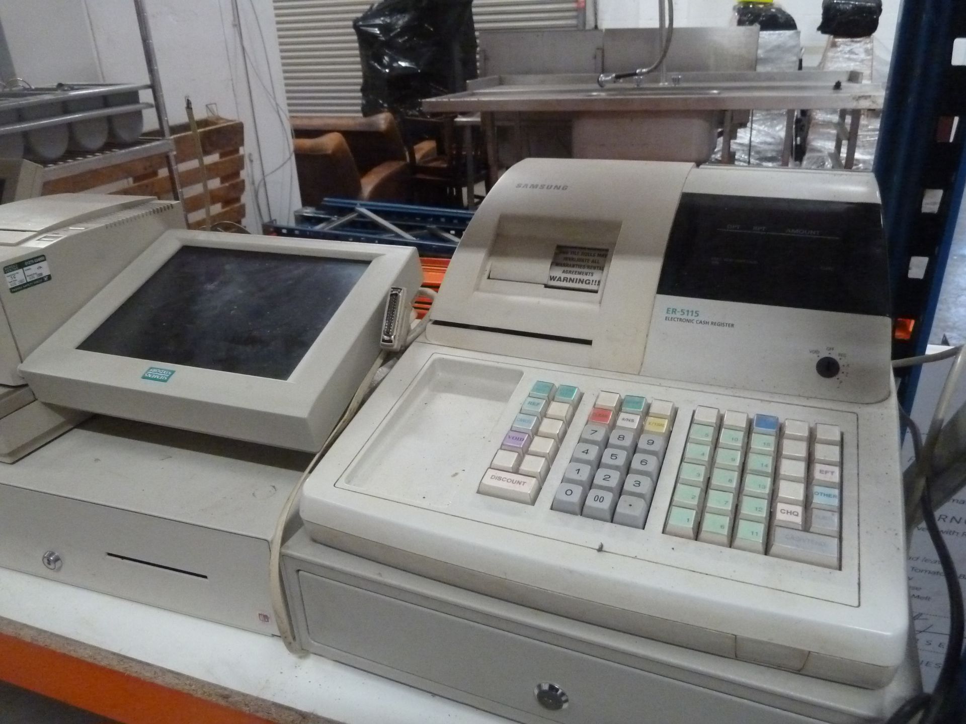 *assorted retro tills - including Samsung ER-5115 cash register with drawer, 3 x screens, keyboard, - Image 5 of 5