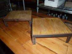 * 2 x metal and wooden stands