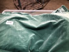 * 4 x very heavy mint velour  table cloths 138in x 134in  in storage box Located at Grantham, NG32