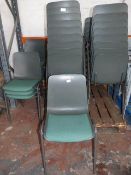 *Forty Tubular Framed Stacking Chairs with Upholstered Seats. Located at 389-395 Anlaby Road,