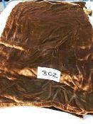 * 6 x very heavy bronze velour table cloths 132in x 100in with storage box Located at Grantham, NG32