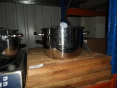 *Two Handle Stainless Steel Pan with Lid