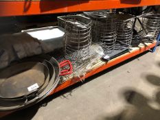 * double shelf of paella pans - skillets- trays etc Located at Grantham, NG32 2AG