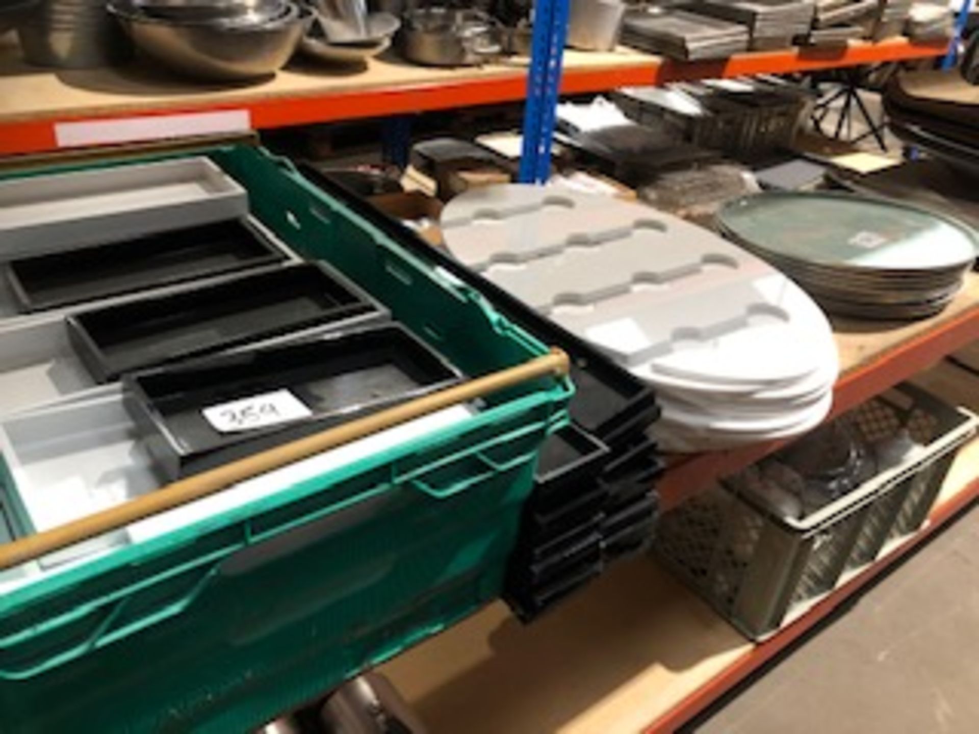* contents of shelf serving trays  canapés trays and drink holders Located at Grantham, NG32 2AG
