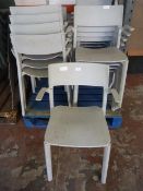 *Seventeen Plastic Stacking Chairs. Located at 389-395 Anlaby Road, Hull, HU3 6AB