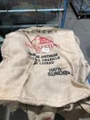 * Large jib lot of various size and design coffeebean sacks Located at Grantham, NG32 2AG