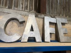 * large metal cafe letters 2 foot high Located at Grantham, NG32 2AG