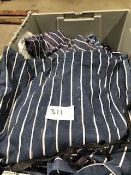 * job lot of striped aprons in box Located at Grantham, NG32 2AG