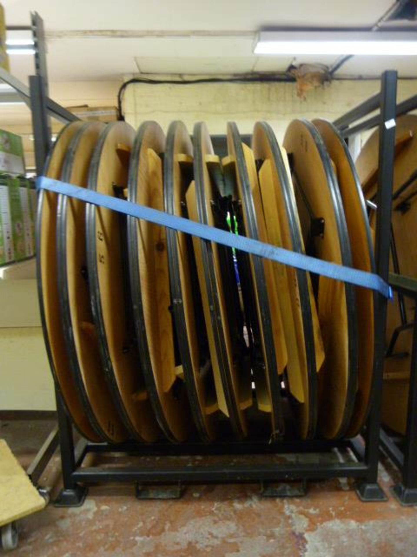 *Stillage Containing Eighteen Circular Banqueting Tables