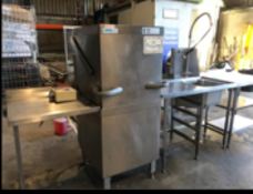 * Winterhalter gs502 pass through dishwasher complete with tabling and sluice / wash system, 3