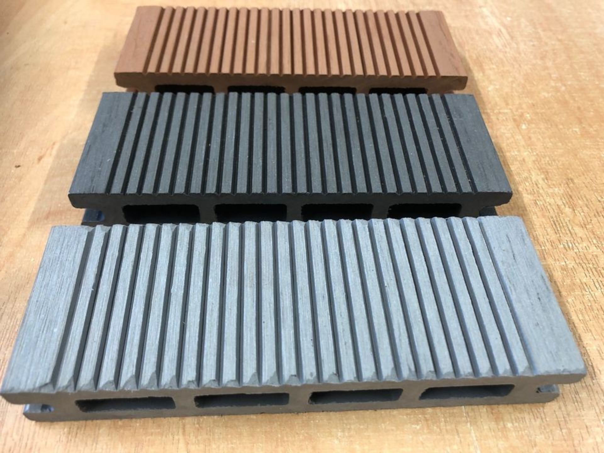 * Complete Dark Grey WPC decking Kit 2.9m x 2.9m includes joists - clips - decking - screws & fixing - Image 3 of 5
