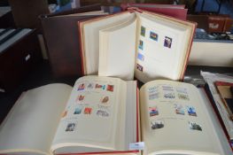 Four Simplex Stamp Album and Contents plus a Stanley Gibbons British and Worldwide Stamps
