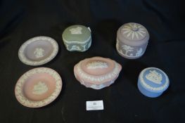 Wedgwood Jasperware in Pink, Lilac, Green, etc.