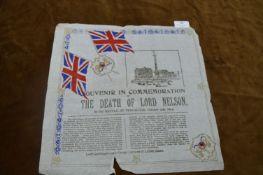 Paper Commemorative - Souvenir in Commemoration of The Death of Lord Nelson