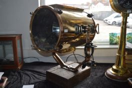 Brass Francis Searchlight Fitted with LED Lighting (working order)
