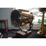 Brass Francis Searchlight Fitted with LED Lighting (working order)