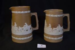 Two Copeland Hunting Jugs