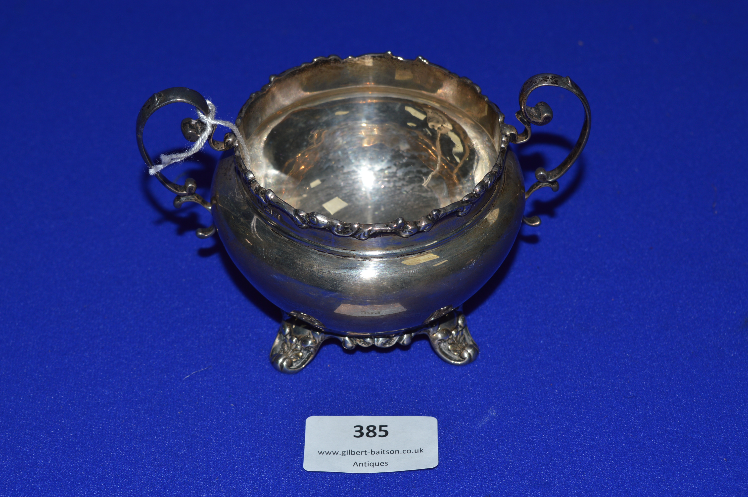 Hallmarked Sterling Silver Sugar Bowl - Birmingham 1905 ~141g