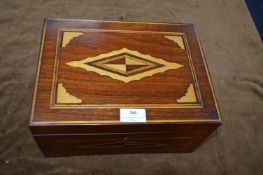 Inlaid Marquetry Mahogany Box