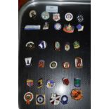 Thirty Assorted Vintage Enamel Lapel Badges Including Hull City, LNER Railway, etc.