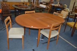 G-Plan Oval Extending Dining Table with Four Matching Chairs
