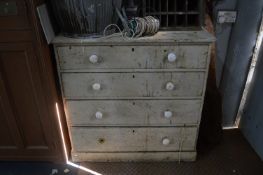 Victorian Painted Pine Four Drawer Chest