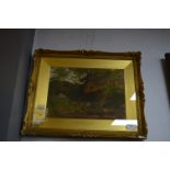 Gilt Framed Victorian Watercolour of Wrigg Mill near Whitby by G. Dodgson