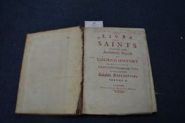 Lives of the Saints Volume 2 printed 1729