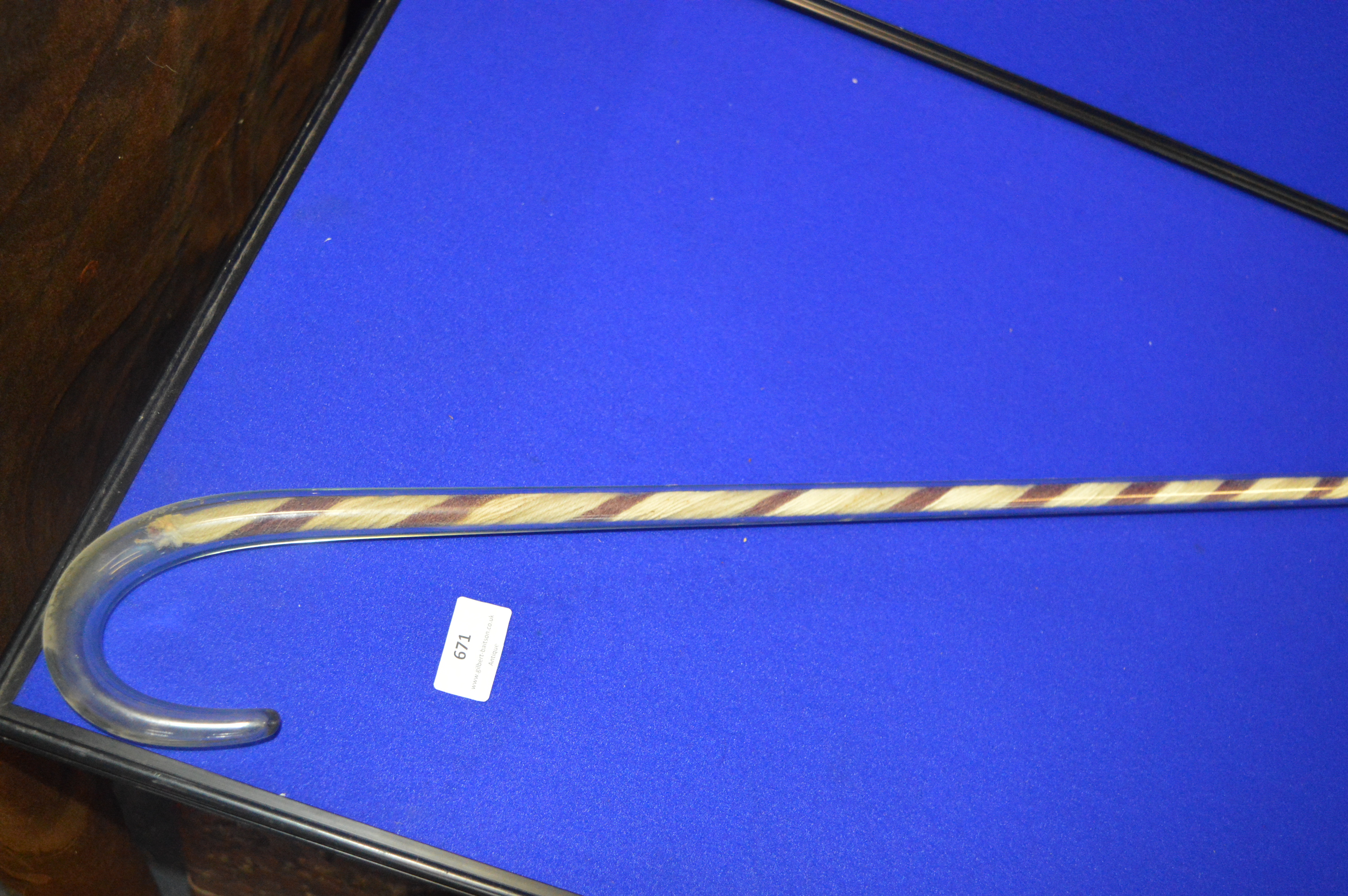 Clear Cane with Twisted Wool