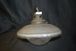 Period Glass Flying Saucer Lamp