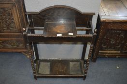 Edwardian Dark Oak Hall Stand